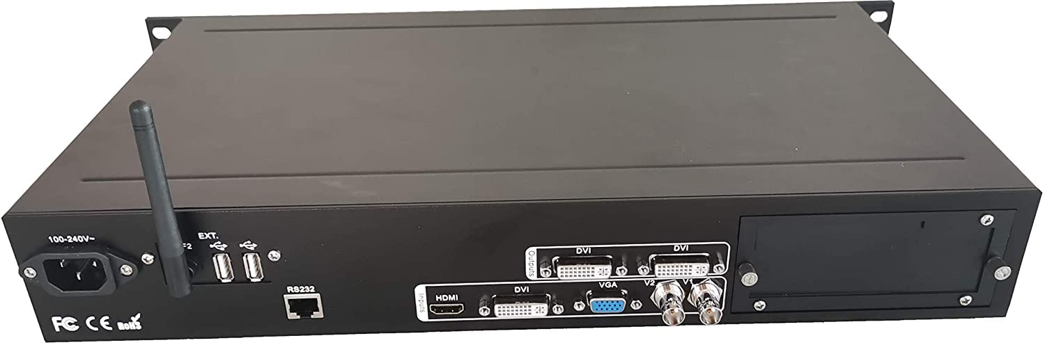 Procesador de Video EnhanBili LVP300 VDWALL Negro con 4 Puertos RCA para Eventos Escénicos HD LED