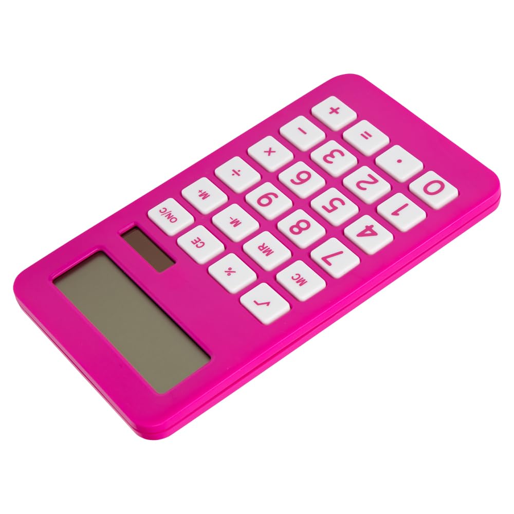 Calculadora JAM PAPER Rosa Fucsia con Pantalla LCD de 10 Dígitos