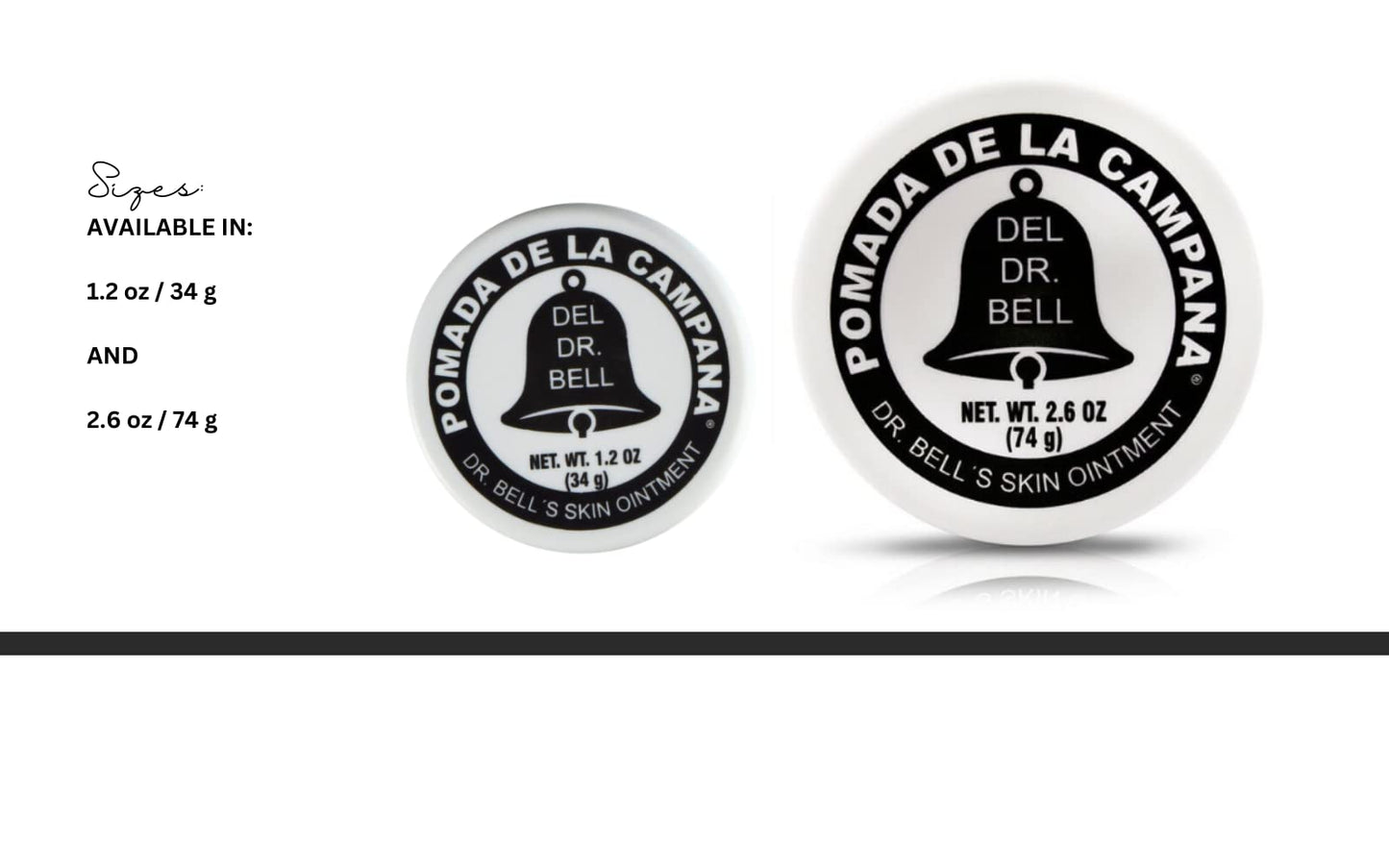 Pomada Dr. Bells Pomada De La Campana Piel Seca Melasma 2.6 Oz Juego de 2