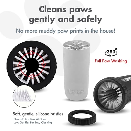 Dexas MudBuster - Limpiador portátil para patas de perro, mediano, negro mate, edición especial (PW71025-22WP)