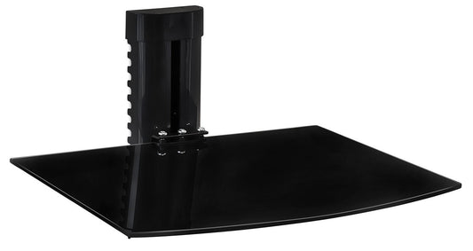 Soporte de Estante Flotante Mount-It! Vidrio Templado Negro para Receptor AV y Componentes