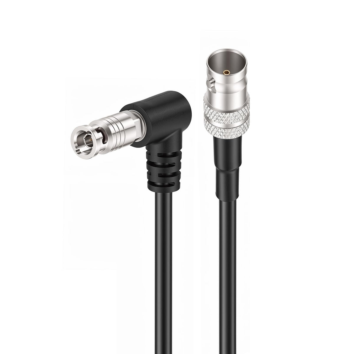 Cable de Video SDI 6G HangTon Negro Ángulo Recto HD para Monitor Blackmagic Video Assist 4K de 5 Pulgadas 4096x2160p @30