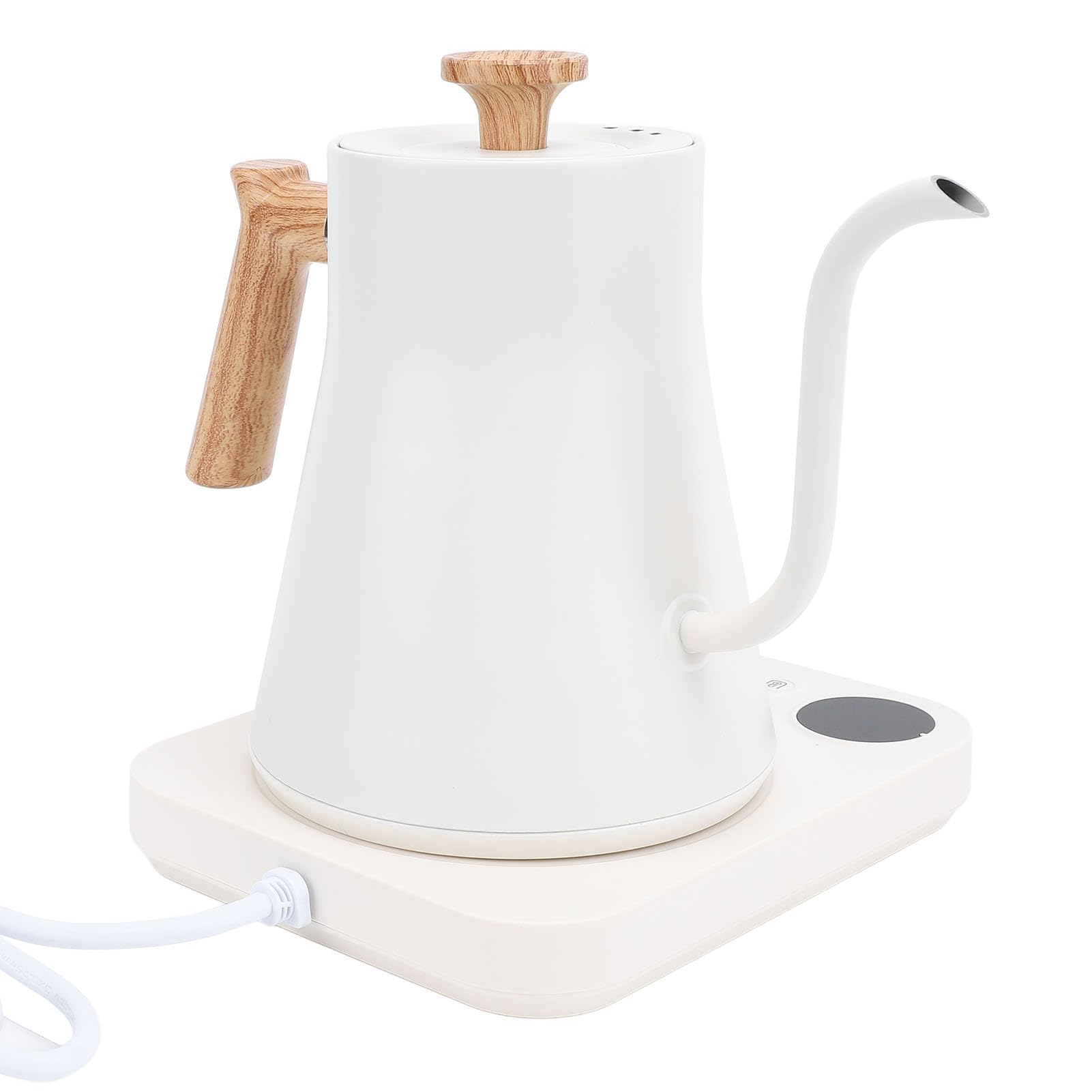 Hervidor Eléctrico de Cuello de Cisne con Pantalla LED, Control de Temperatura Variable, 0,8 L, Compatible con Alexa, Acero Inoxidable para Verter café, hervidor de café eléctrico de cuello de cisne