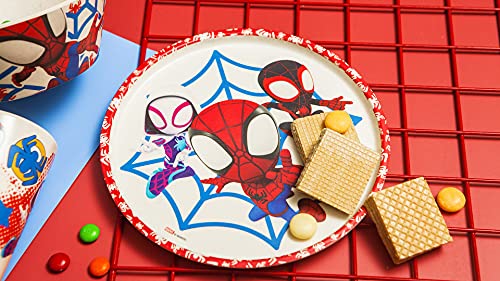 Juego de Vajilla Zak Designs Marvel Spider-Man Rojo Melamina Bambú para Niños (3 Piezas)