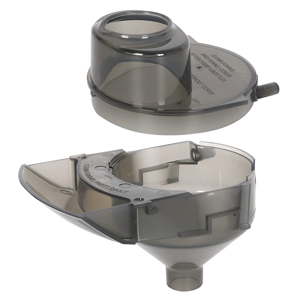 Aquaflosser - 2 piezas de repuesto compatibles con el embudo y cubierta de repuesto Baby Brezza Formula Pro Advanced FRP0046 Gris, Gris, Funnel01