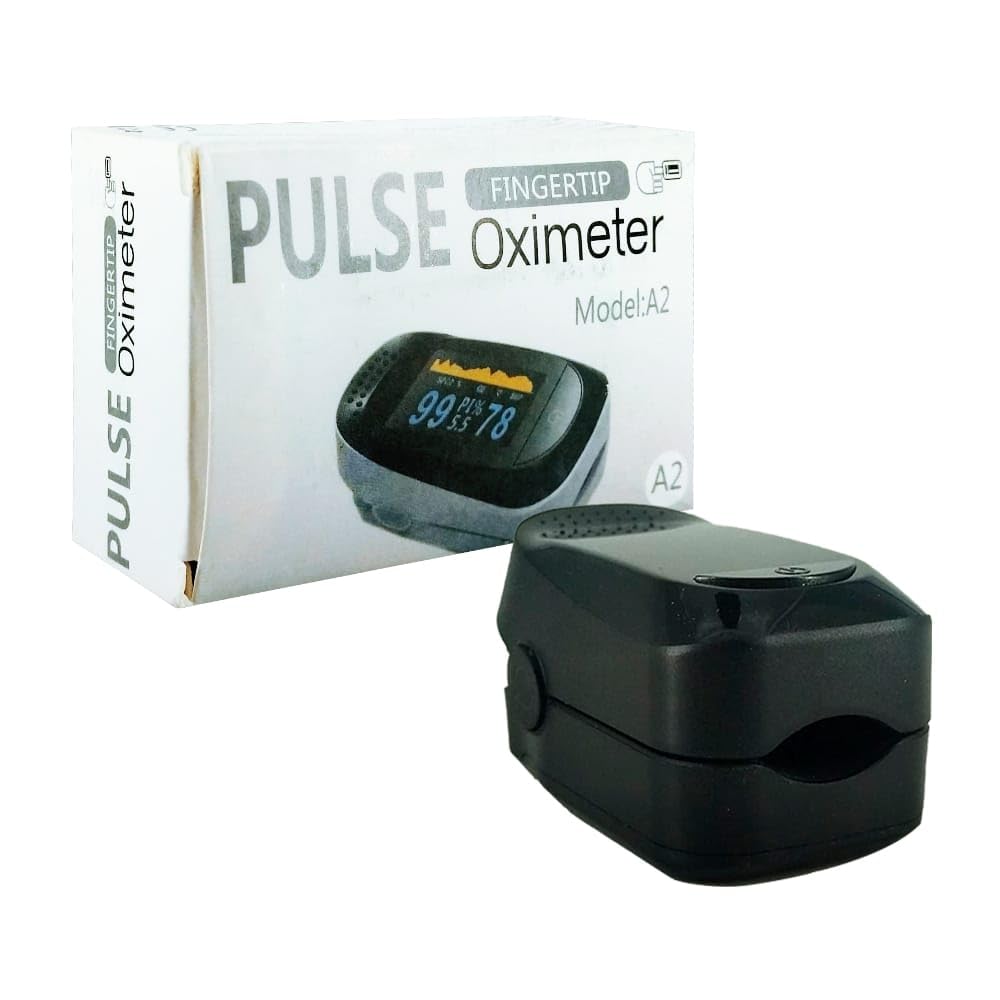 Oxímetro de Pulso DOSEOFHEALTH Negro con Pantalla LED bidireccional portátil