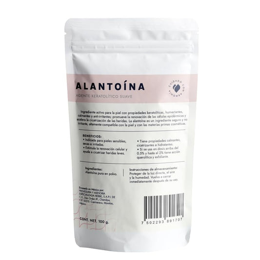 Hebbe - Alantoína Pura, Cicatrizante y Suavizante para Piel Irritada y Sensible, 100 g