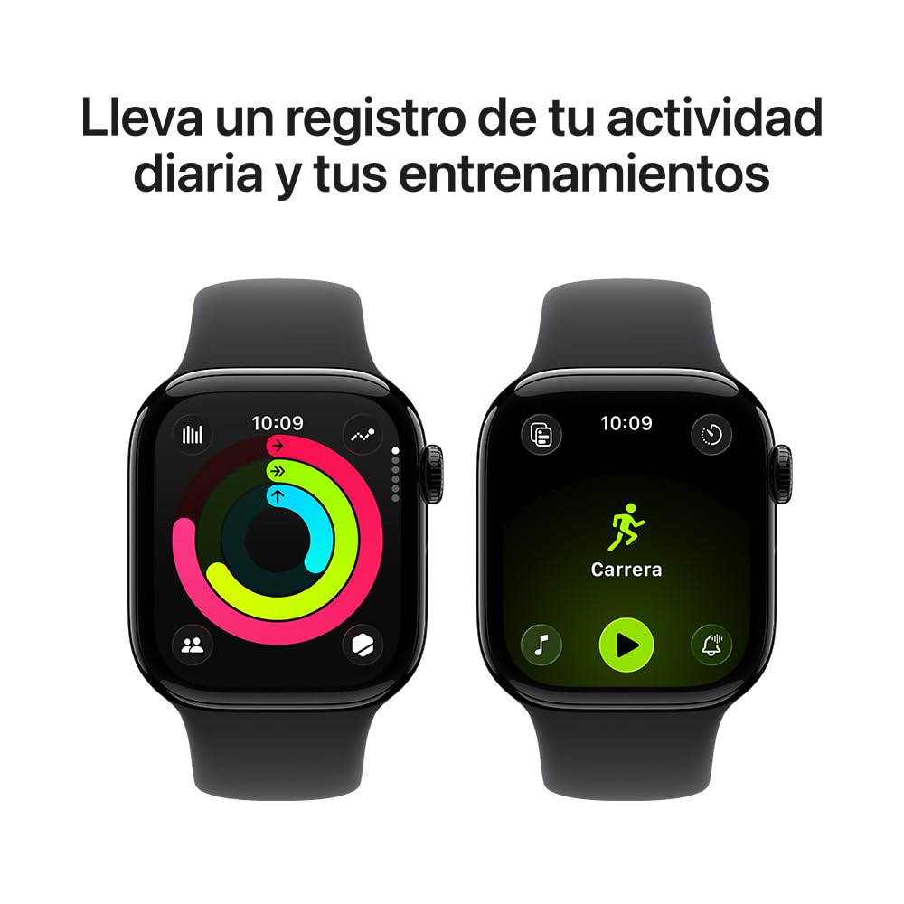Reloj Apple Watch Series 11 GPS Aluminio Negro Azabache 42 mm Correa Deportiva Negra S/M