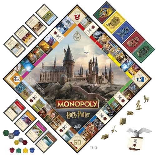 Hasbro Gaming Monopoly Harry Potter Edition Juego de Mesa | Una Aventura mágica en Hogwarts | A Partir de 8 años | 2 a 6 Jugadores | Juegos Familiares | Regalos para niños y Adultos