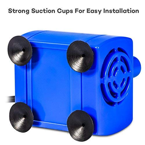 Bomba de agua eléctrica sumergible ultra silenciosa de nueva generación Cable largo de 5.9 pies Motor de bajo consumo de energía Compatible para fuentes de flores para mascotas, azul