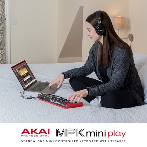 Akai Professional MPK Mini Play MK3 - Teclado Controlador MIDI con Altavoz y Sonidos Integrados, Pads MPC, Teclado Dinámico, Software de Producción Musical y Native Instruments Sound Package