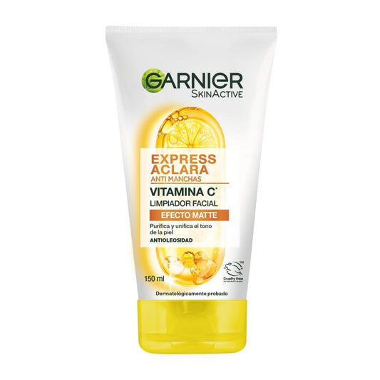 Garnier Gel Limpiador Facial Tono Uniforme con Vitamina C Express Aclara 150ml, 170 grams, 150 mililitro, 1