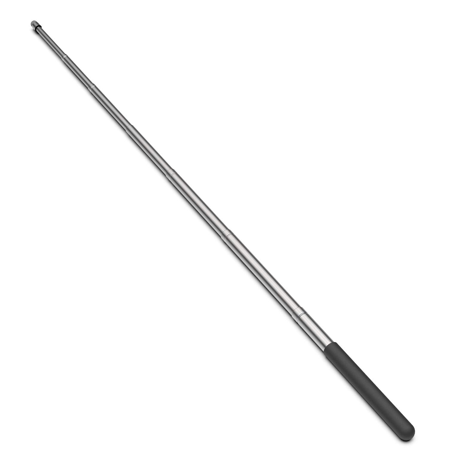 Puntero telescópico para maestro, puntero de enseñanza, puntero de pizarra blanca ampliable, con función de escritura a mano capacitiva, puntero de presentador de entrenador de profesor, extendido a 39 pulgadas (negro)