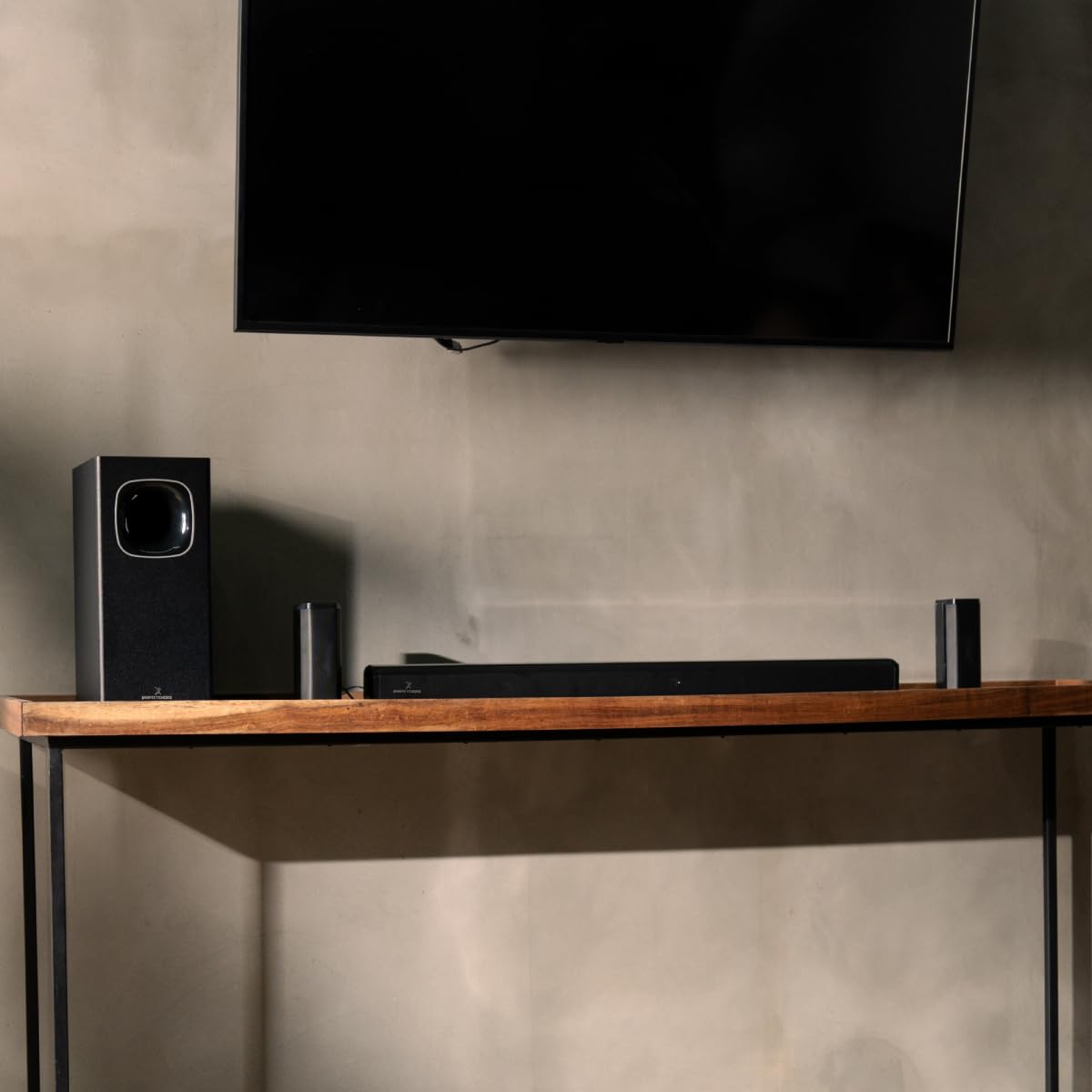 Perfect Choice Teatro en casa con subwoofer Bluetooth Inalambrico Sonido Surround de 5.1 Canales Reproduce Audio de Alta Calidad, Incluye Accesorios para Montaje en Pared Home Cinema