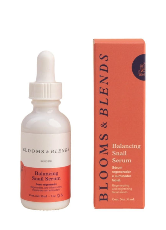 Blooms & Blends Skincare, Balancing Snail Serum, 30ml.