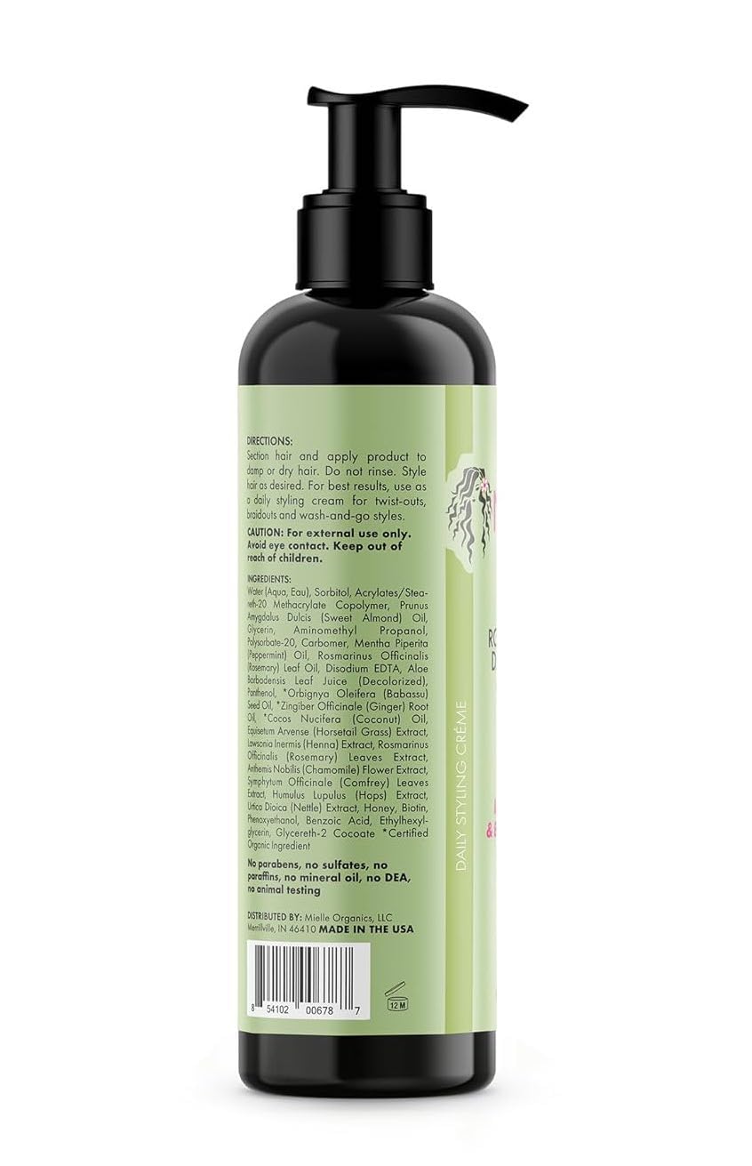 Mielle Organics Romero Mint Multi Vitamina Crema de peinado diario