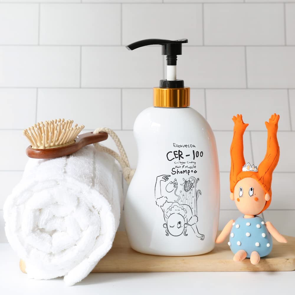 Elizavecca CER-100 Champú A+ Muscle Colágeno Ceramida Queratina 500 ml