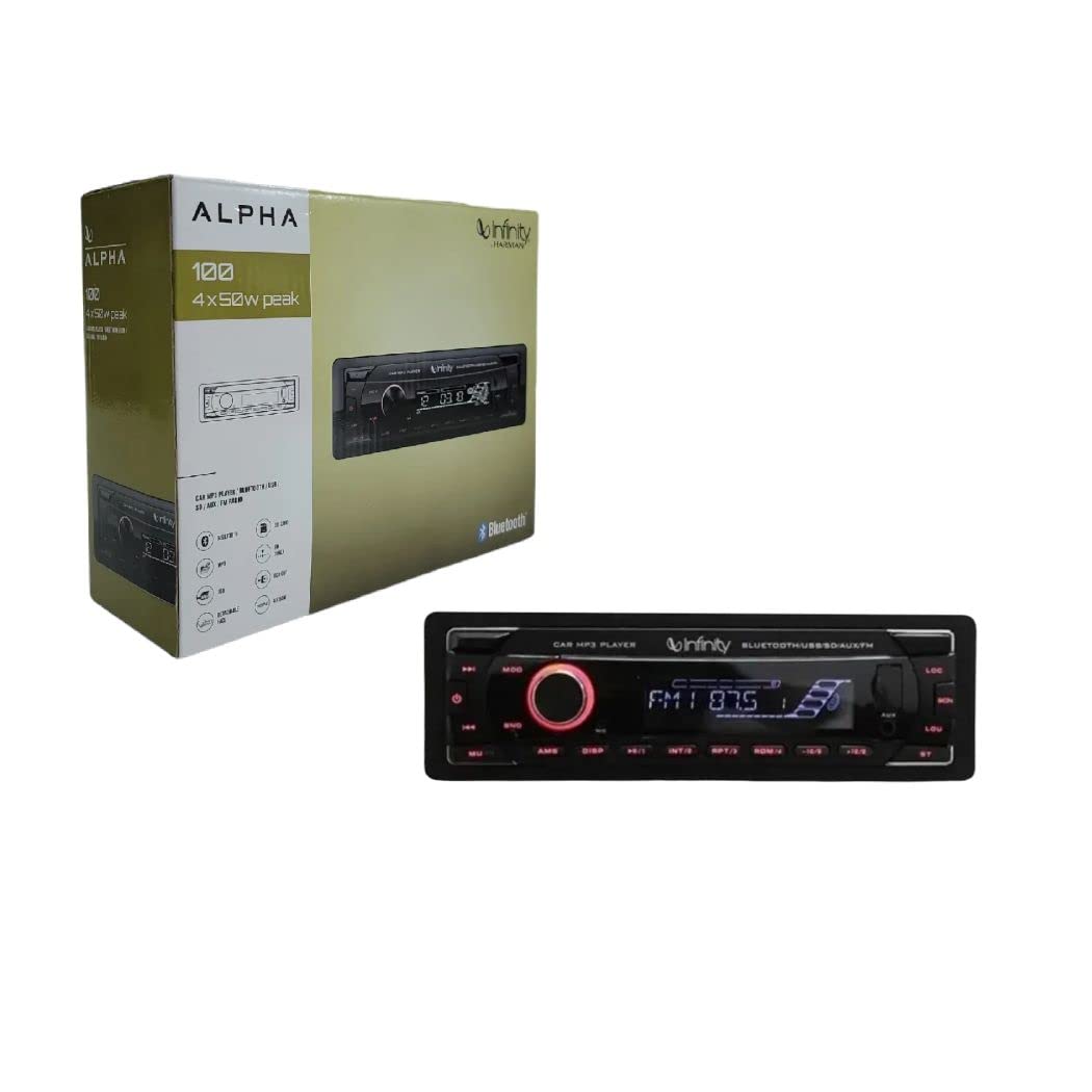 Infinity Autoestéreo Alpha 100 4x50W (máx) Bluetooth USB/SD