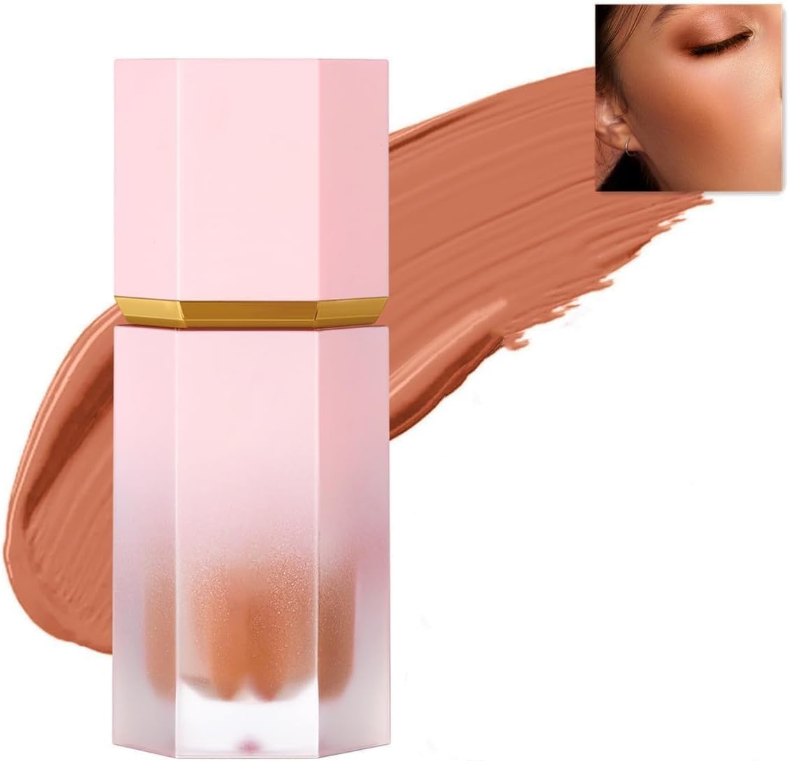 Rubor En Crema, Maquillaje Rubor Líquido, Liquid Blush En Duradero, Rubor Liquido Súper Sedoso Natural, Extensible Y Difuminable, Rubor Facial Hidratante Para Mejillas Rubor en Barra
