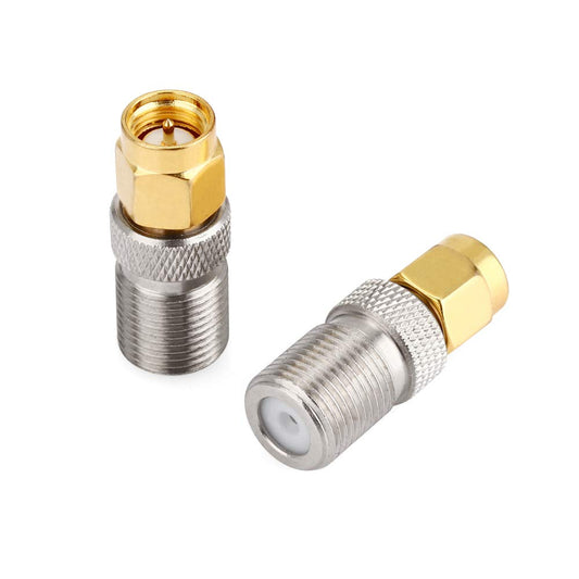 Adaptador Coaxial mwrf SMA Macho a F Hembra 2 Piezas
