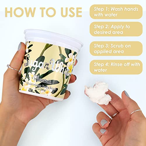 Exfoliante de Azúcar Primal Elements Plumeria 10 Onzas