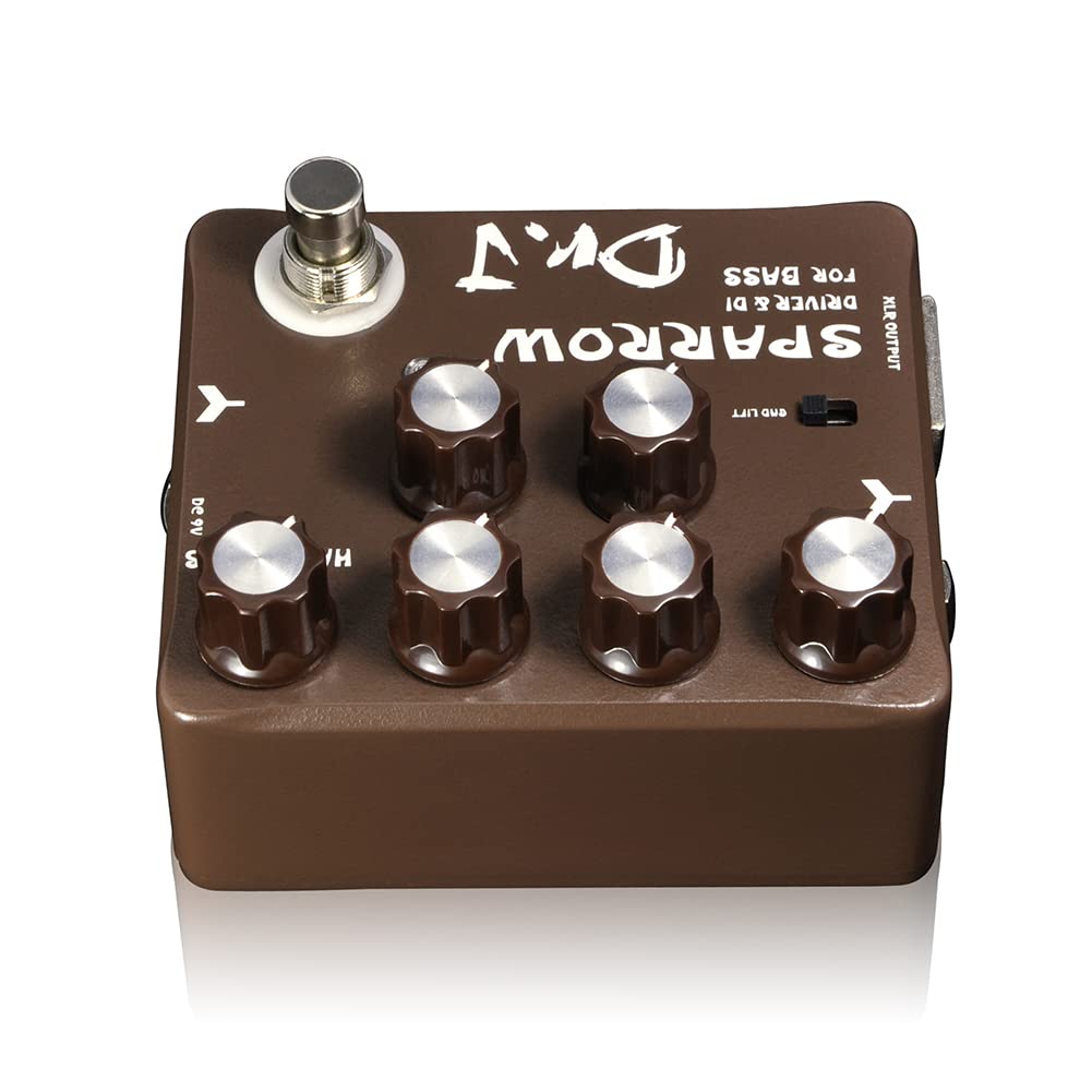 Pedal de Bajo JOYO Overdrive Mic'd Tube Amplificador Simulador Integrado DI XLR Dr.J Series