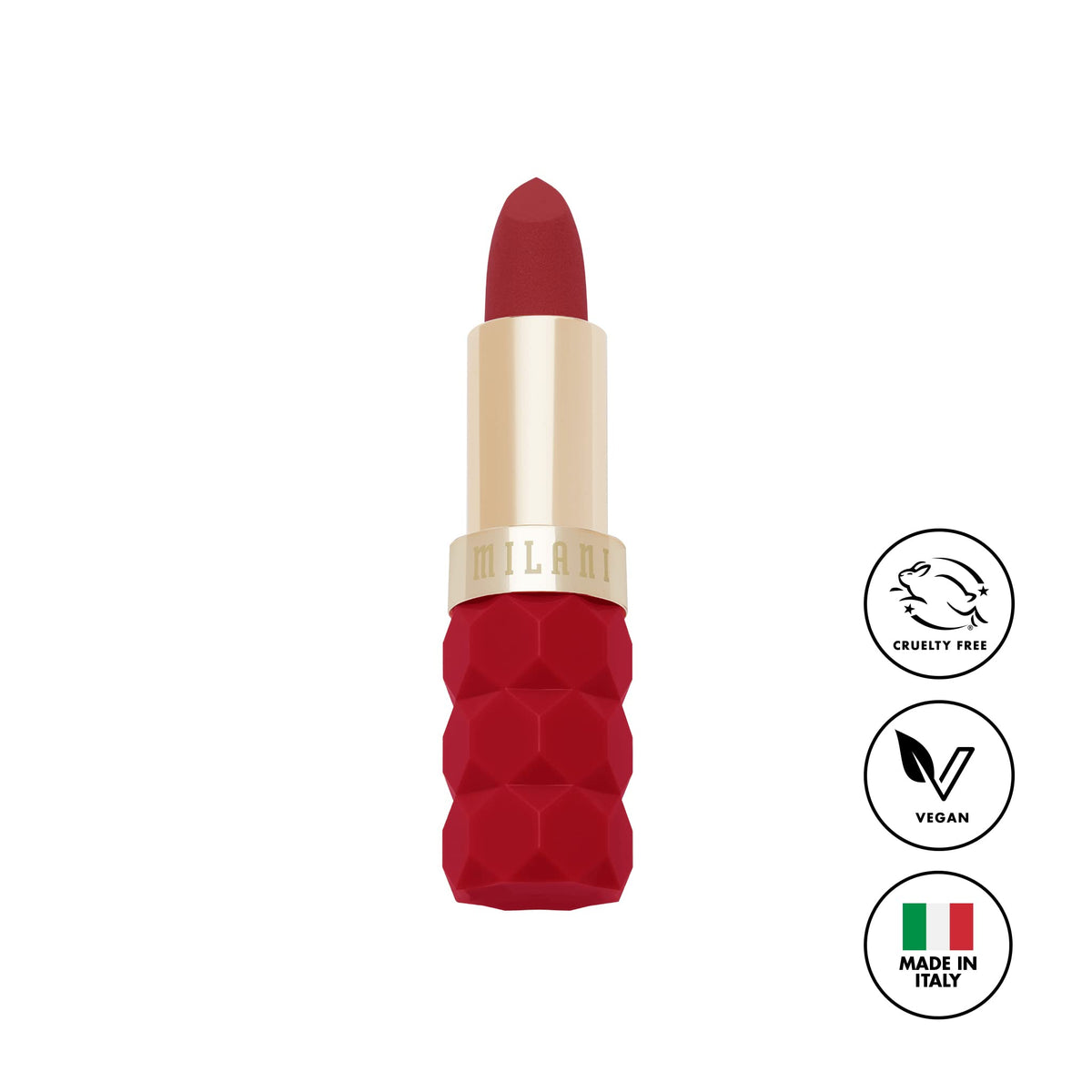 Milani, Labial en barra Mate, Color Fetish Lipstick Matte Flora (Poppy)