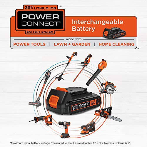 Black + Decker 20V MAX Taladro y kit de herramientas para el hogar, 68 Piezas (LDX120PK), Negro/Naranja