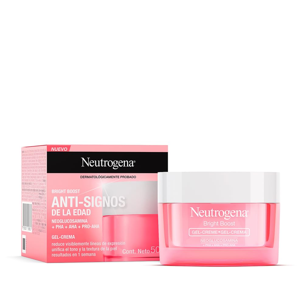 Gel Crema Facial Neutrogena Bright Boost Neoglucosamina 50g + Gel Hidratante para Ojos Hydro Boost 15 g