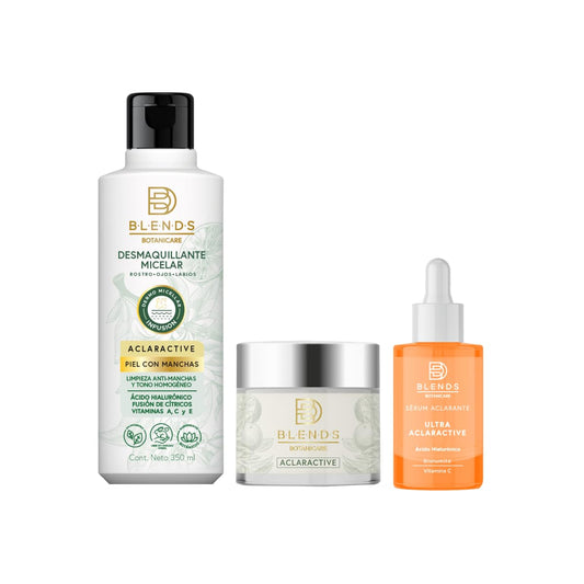 Kit Blends Botanicare Boost Intensivo Rutina Facial Anti Manchas - Desmaquillante Micelar + Crema Aclarante + Sérum