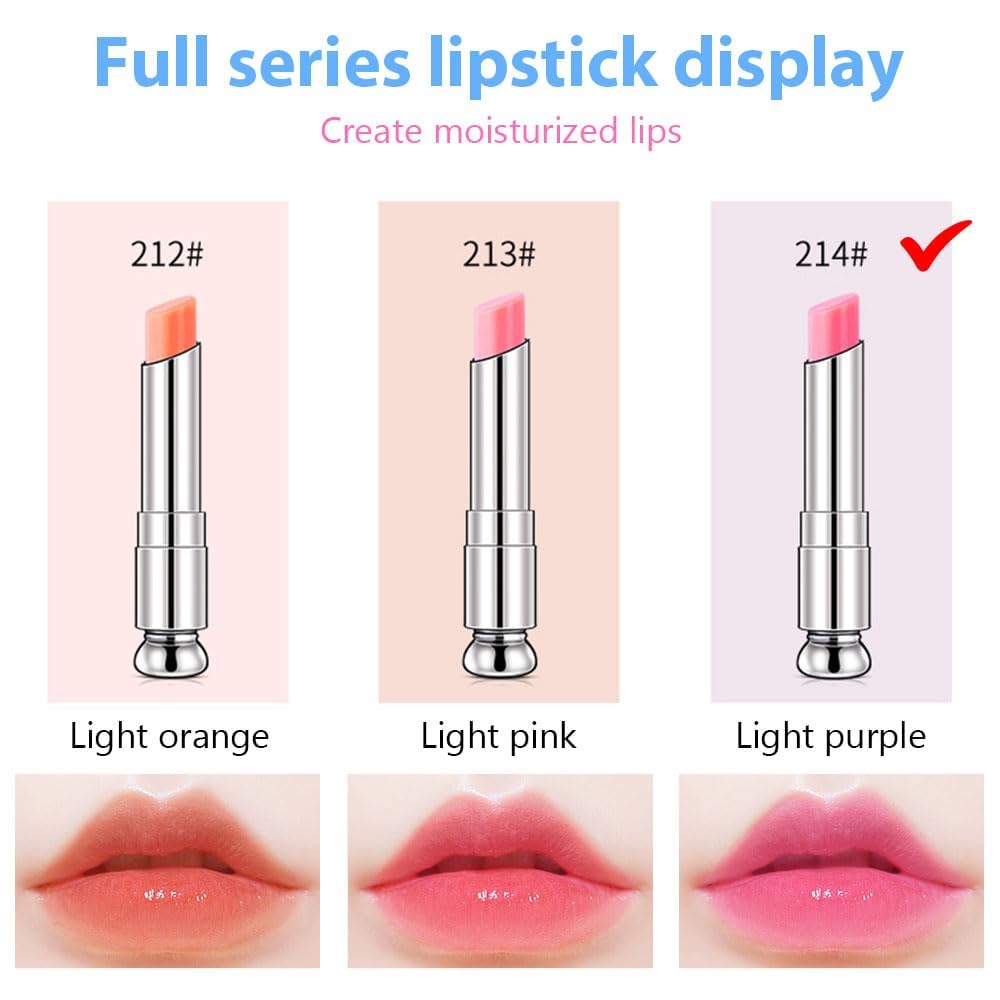 Bálsamo labial que cambia de color, Lápices Labiales mágico que cambia de color, Brillos Labiales teñido, labial hidratante impermeable de larga duración para mujeres (C)