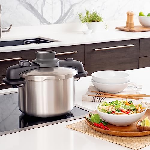 Olla de Presión T-fal Acero Inoxidable 8 Litros con Seguridad Mejorada