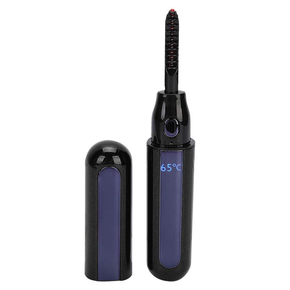 Rizador De Pestañas Electrico Rizador Pestañas Calentado, Rizador De Pestañas Eléctrico Portátil, Clip De Rizo Pestañas Recargable Usb Con Pantalla Led, Herramientas De Rizador De Pestañas(Negro)