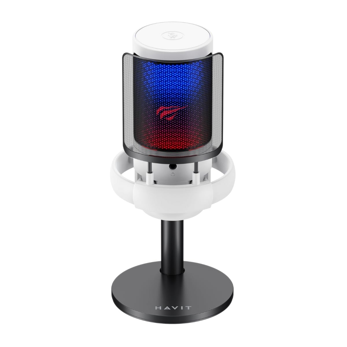 Micrófono para Juegos Havit RGB Cardioide USB 3,5 mm y Reducción de Ruido