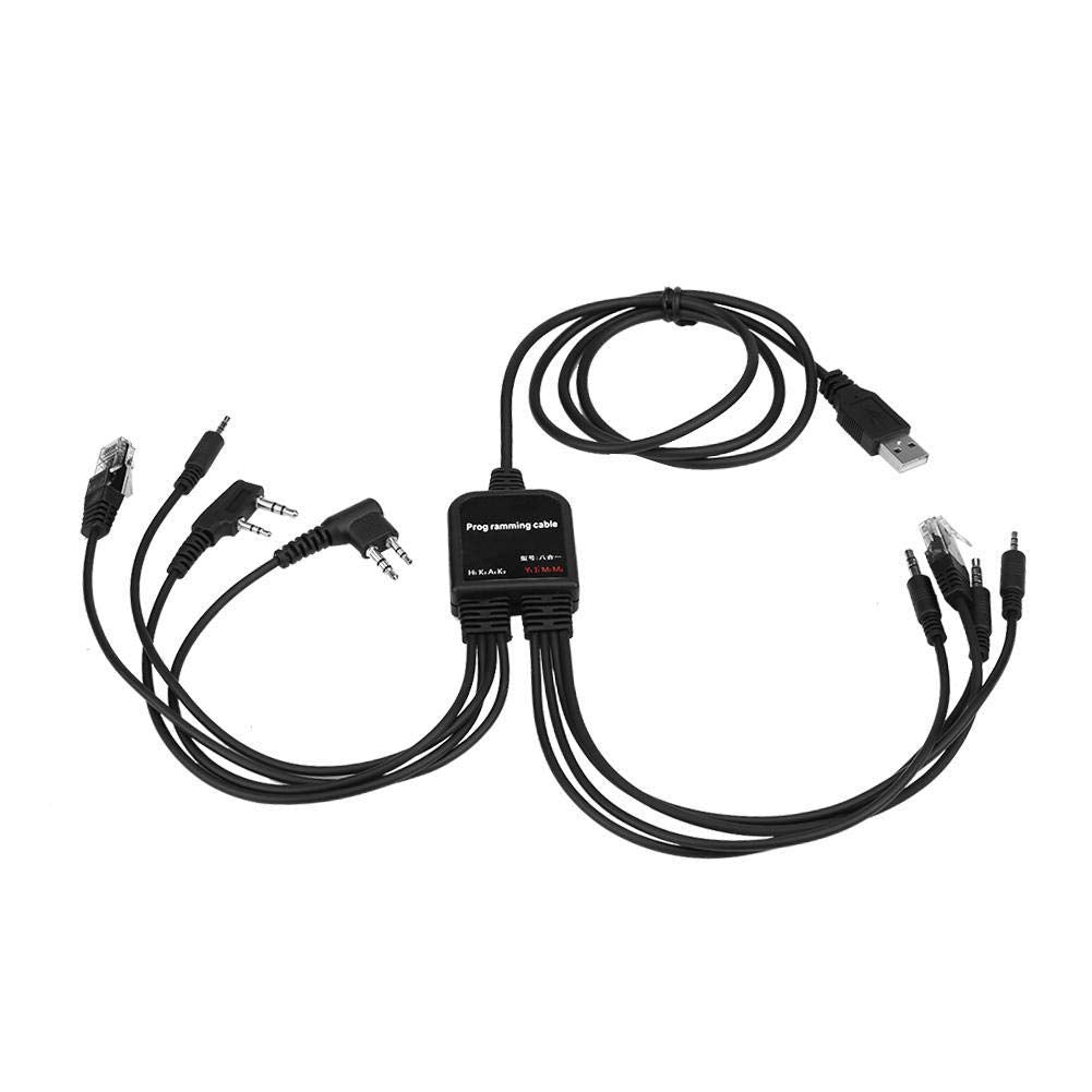 Cable de programación USB 8 en 1 para KENWOOD/QuanShengcn/Tyt/Motorola Radio