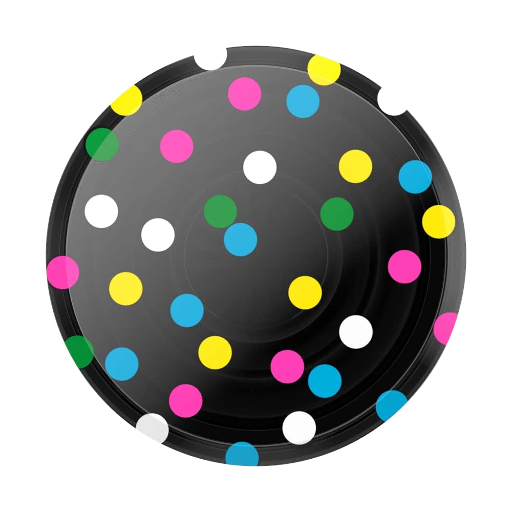 Empuñadura para Teléfono PopSockets Disco Negro con Soporte Expandible Translúcido