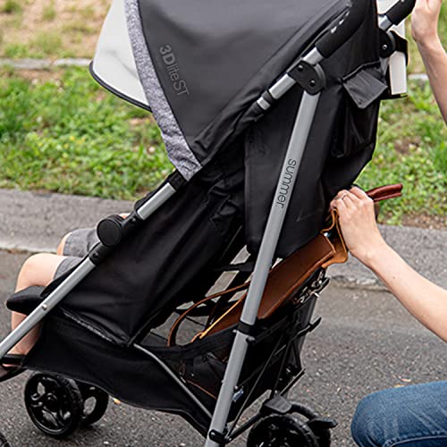 Carriola Summer Infant 3Dlite ST Negro Ligero con Marco de Acero y Área de Asiento Grande para Viajes
