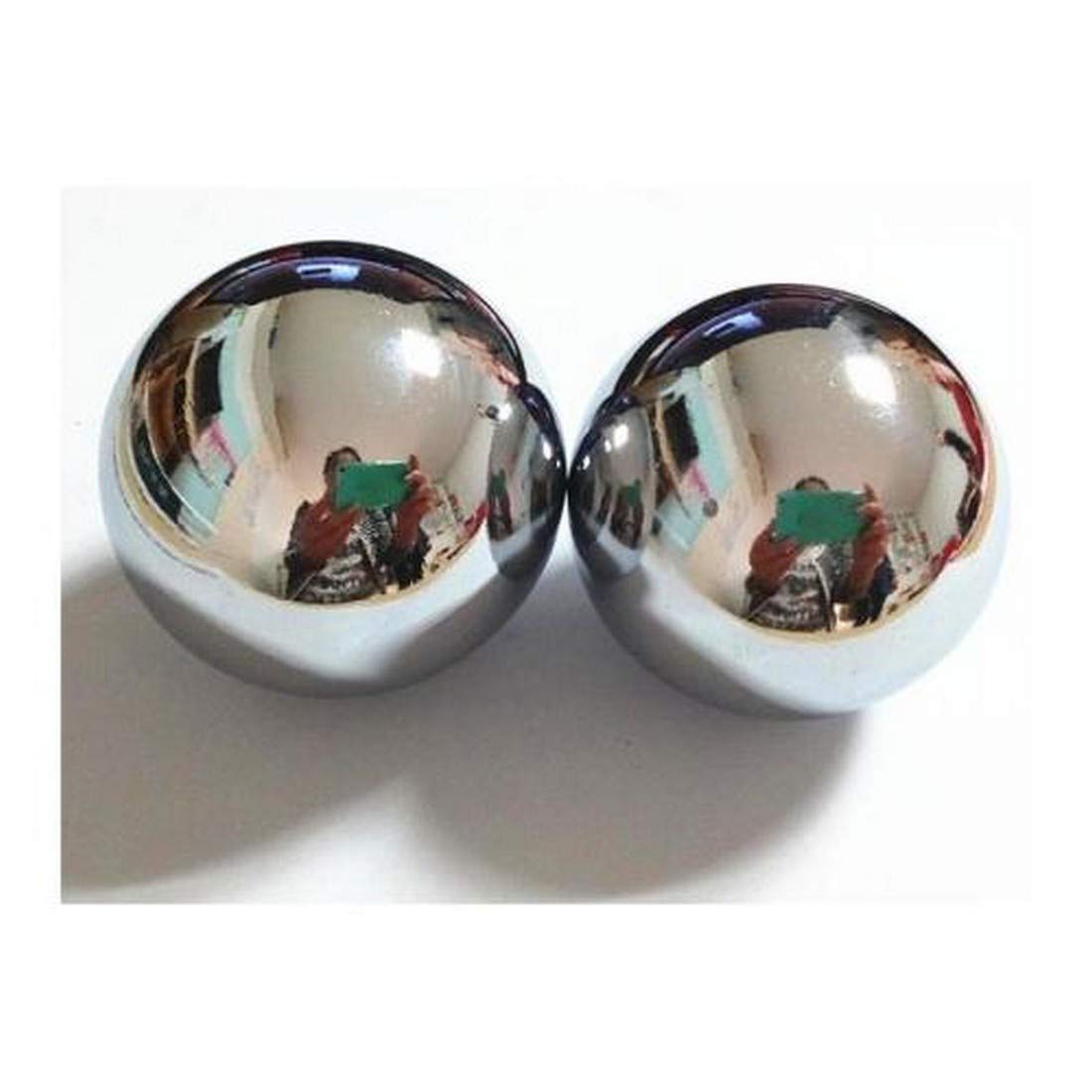 JapanBargain S-3297, bolas de Baoding para ejercicio de salud china, bolas de estrés, color cromado