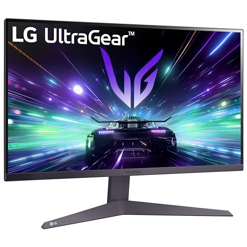 LG 24GS50F-B 24" FHD (1920 x 1080) Ultragear Monitor Gaming con 180Hz, 1ms MBR, HDR10, AMD FreeSync, HDMI, DisplayPort, diseño virtualmente sin Bordes de 3 Lados, Color Negro