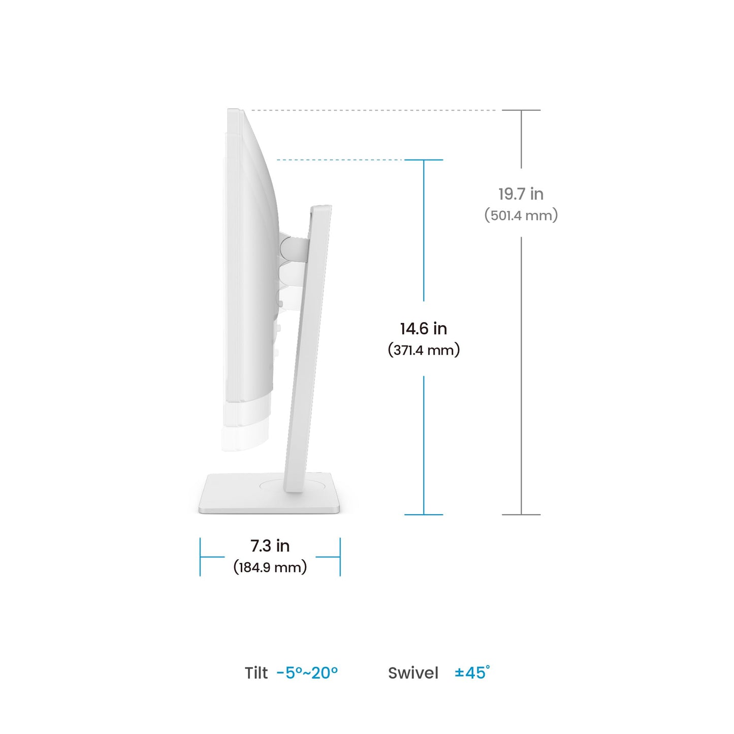 Monitor BenQ 23.8 Pulgadas USB-C FHD IPS 100Hz Ergonómico Ajustable con Cuidado de la Vista