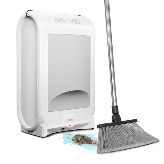 EyeVac Pro Touchless Aspirador automático – Ultra rápido y potente – Ideal para barredor, peluquería, alimentos para mascotas, cocina sucia, recipiente con cable, sin bolsa, sensores automáticos, 1400 W (blanco)