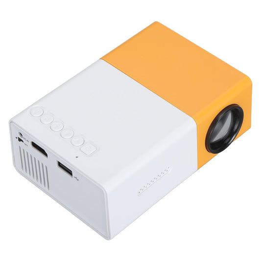 GOWENIC Mini Proyector Full HD 1080P Amarillo - LED para Reuniones Familiares, Campamentos - Compatible Con HDMI, USB, Audio