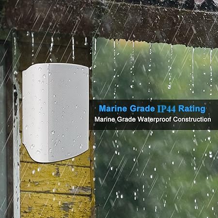 Herdio Bocinas para Exterior,6.5 Pulgadas 400W Altavoces para Exteriores, Resistente al Agua, Adecuado para el hogar, Patio, Terraza,Patio Trasero，Durabilidad en Todo Tipo de Clima (Blanco)
