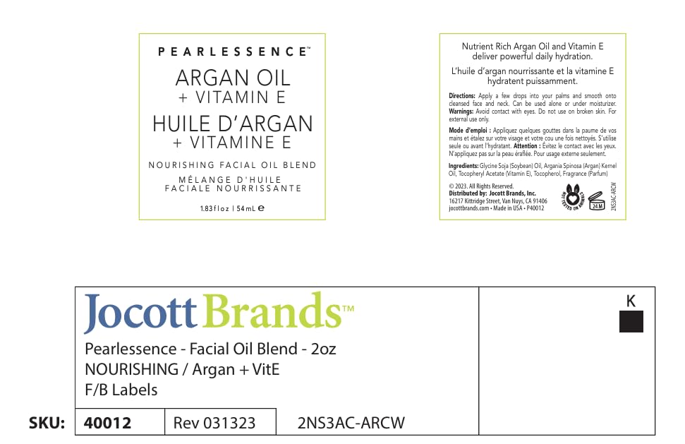 Pearlessence Aceite facial de argán y vitamina E, potente hidratación para ayudar a equilibrar, revivir y rejuvenecer la piel, fabricado en Estados Unidos, libre de crueldad y sin parabenos