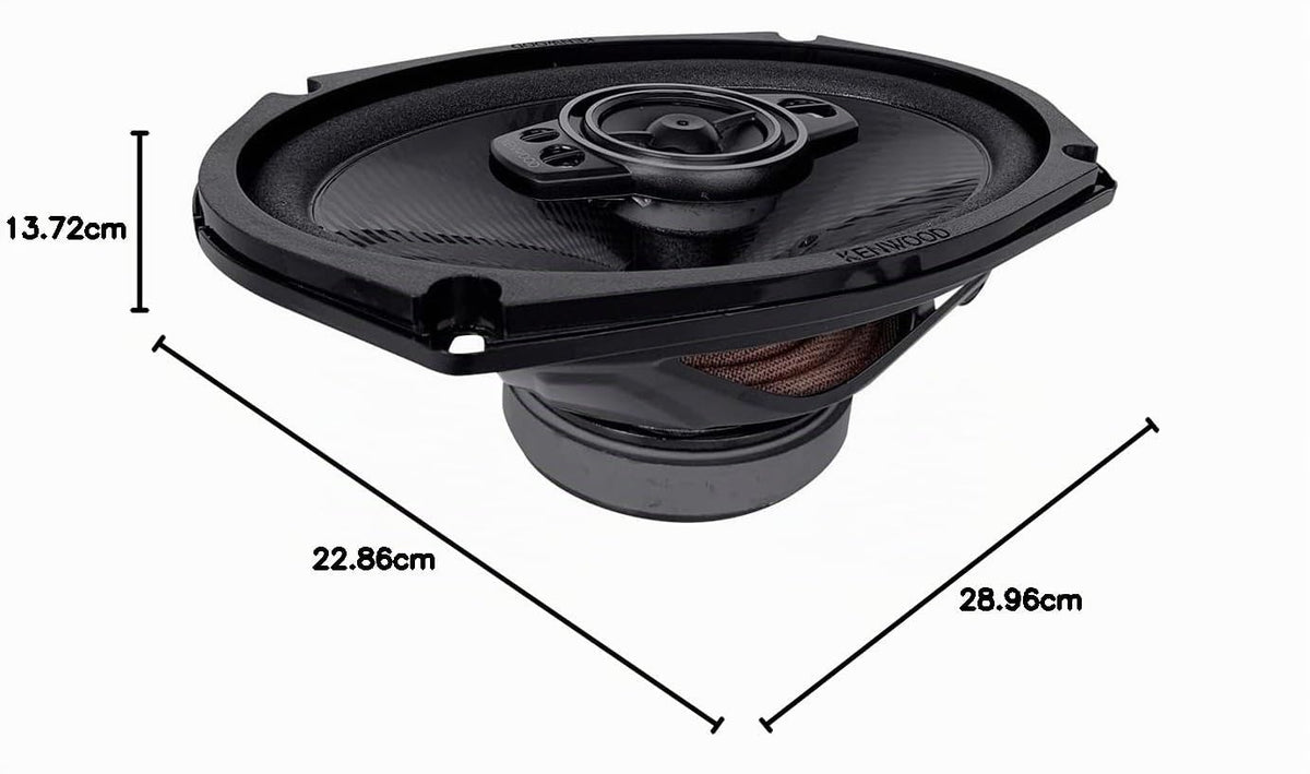 Bocinas Automotrices Kenwood KFC-6996PS Negro 6x9 5 Vías 650W Potencia Máxima