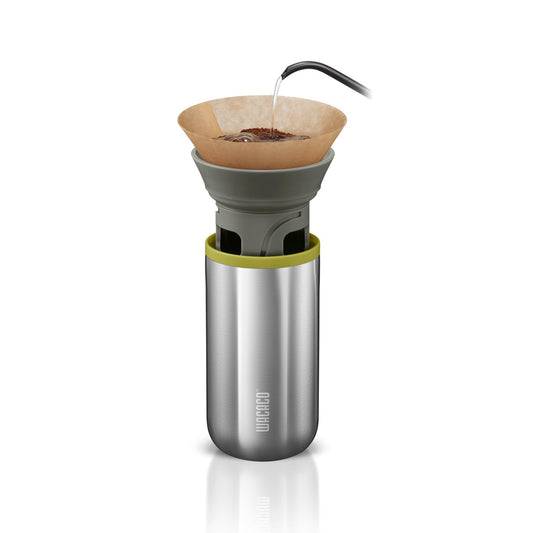 Cafetera WACACO Cuppamoka Acero Inoxidable Portátil de Goteo Manual 10 fl oz con Filtros de Papel