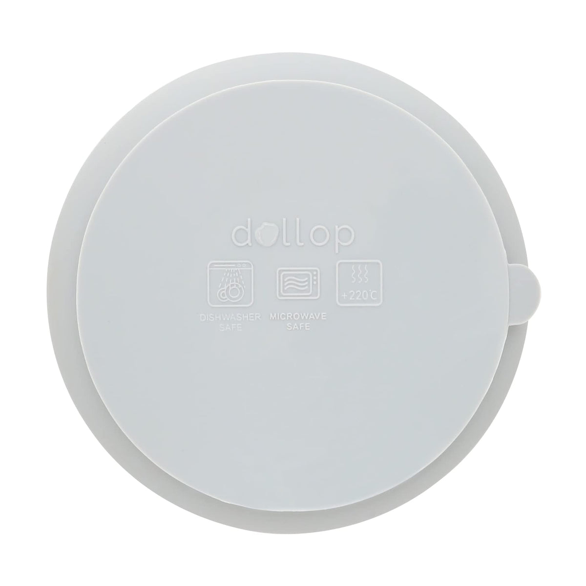 dollop - tazón de silicona con ventosa, sin BPA, apto para lavaplatos y microondas (lila débil)