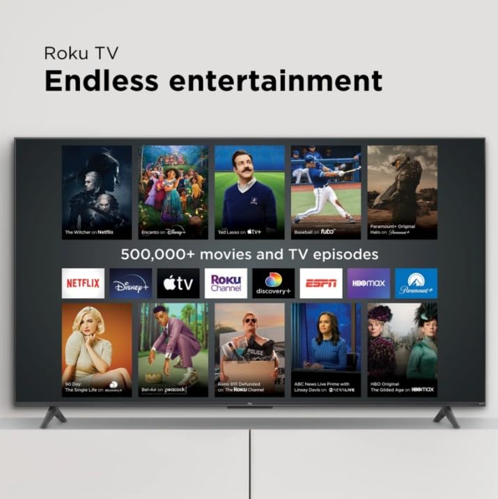 TCL Television de 55 Pulgadas Serie 4 Class 4K 2160p Smart Roku TV HDR Frecuencia de Actualización 60Hz Compatible con Alexa y Google Assistant (Reacondicionado)