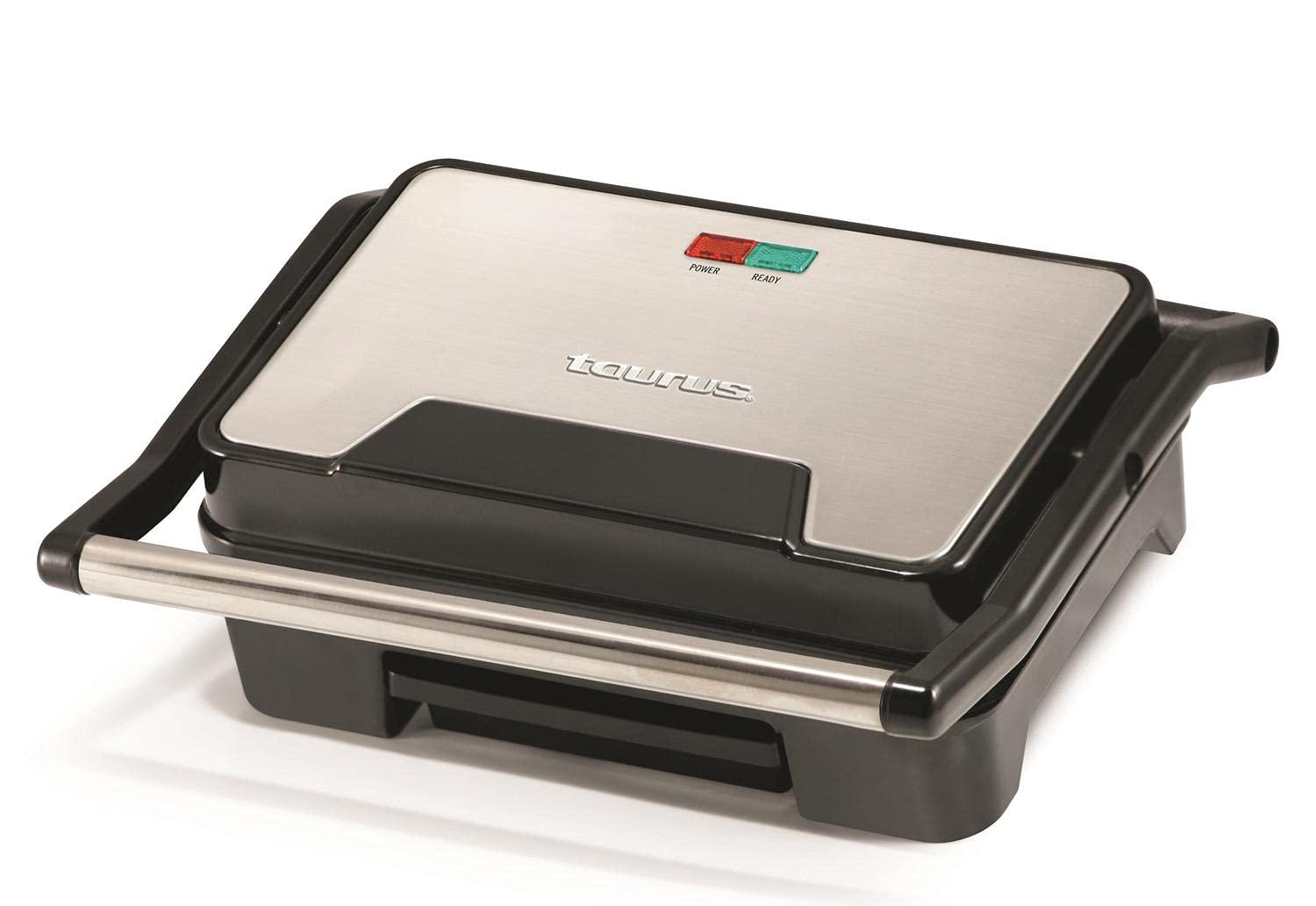 Sandwichera Panini Taurus Acero Inoxidable con Recubrimiento Antiadherente y Placa Superior Basculante