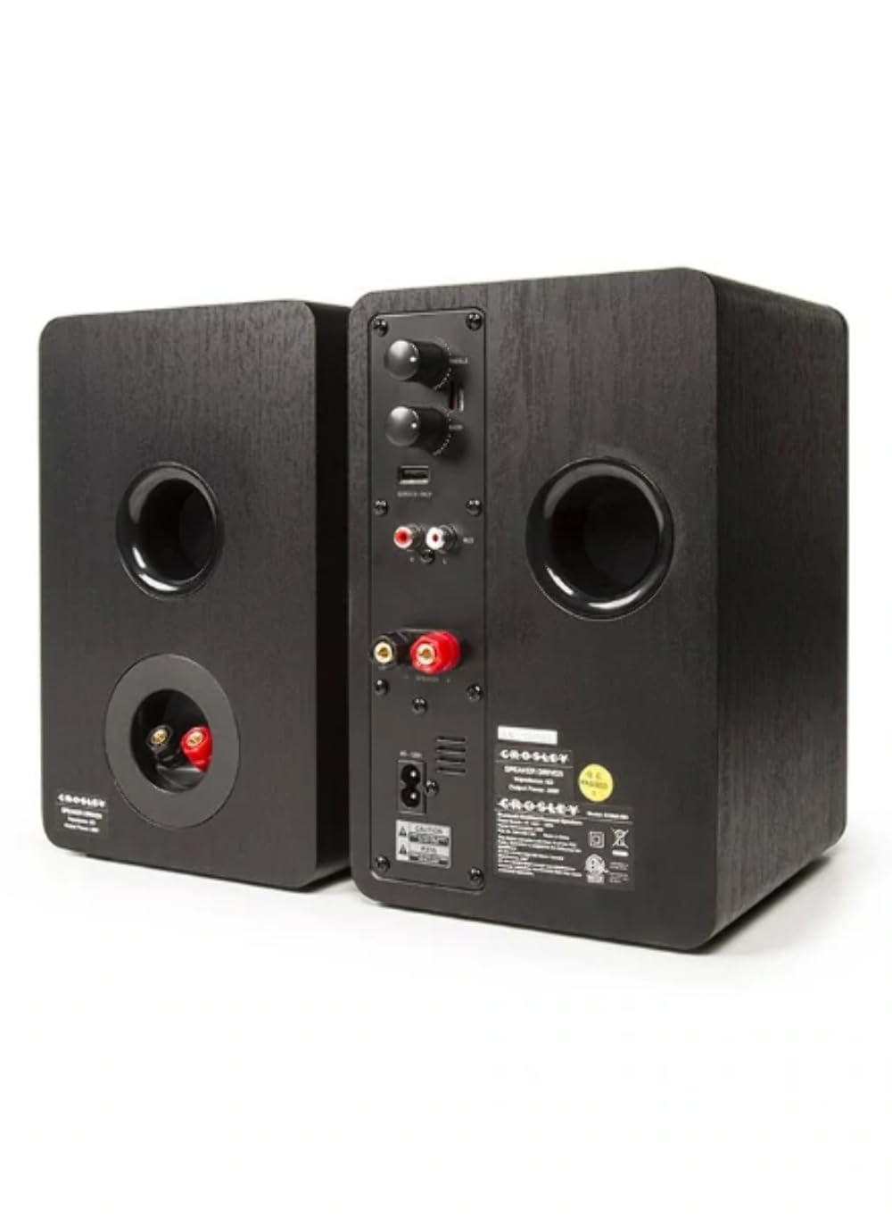 Crosley S100A-BK Altavoces estéreo con Bluetooth, Color Negro (par)